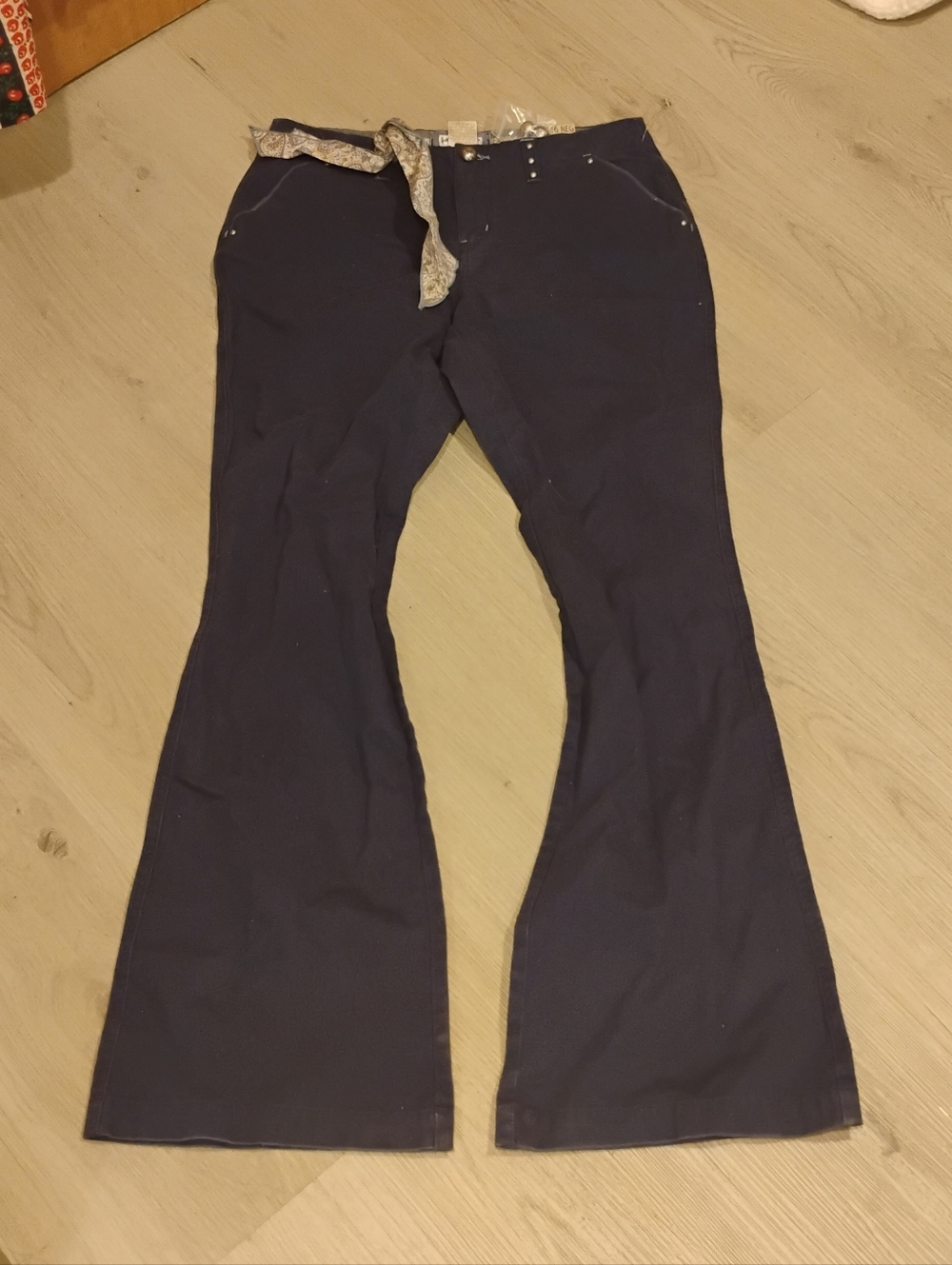 Vintage 2000s Limited Too Bell Bottoms Pants With Belt Scarf